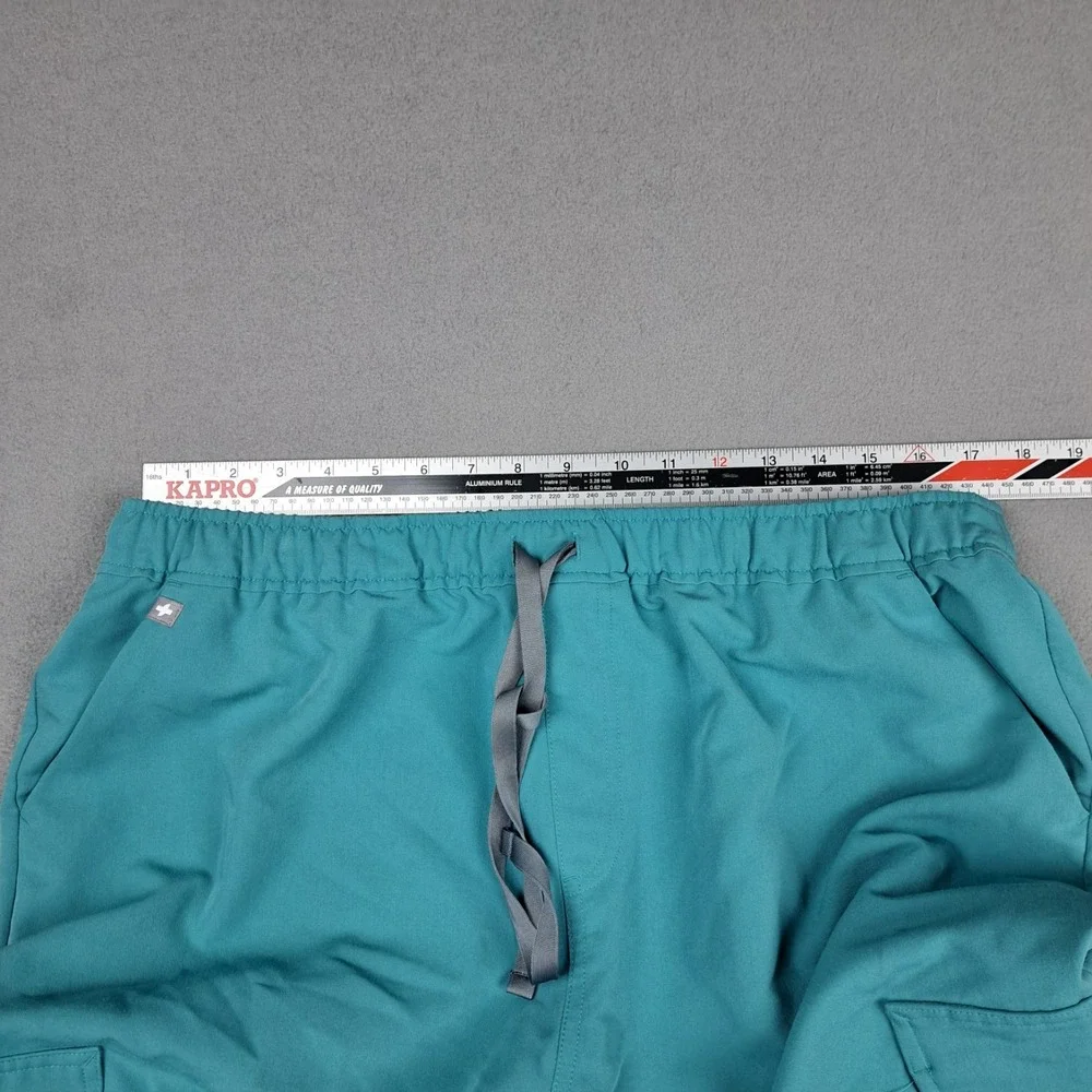 FIGS‎ Scrub Pants Mens 2XL XXL Teal Cargo Jogger Technical Collection Medical